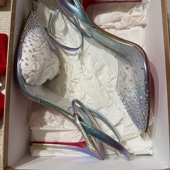 Christian Louboutin Spikaqueen Iridescent BNIB Size 11 - Picture 12 of 17